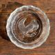 Pressed glass ashtray with dove pattern D:13.5
