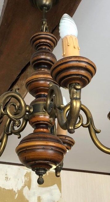 Vintage 5-spoke chandeliers