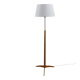 Oak and Brass Floor Lamp Marked “GO 12 WDH”, Sweden, 1950s