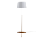 Oak and Brass Floor Lamp Marked “GO 12 WDH”, Sweden, 1950s