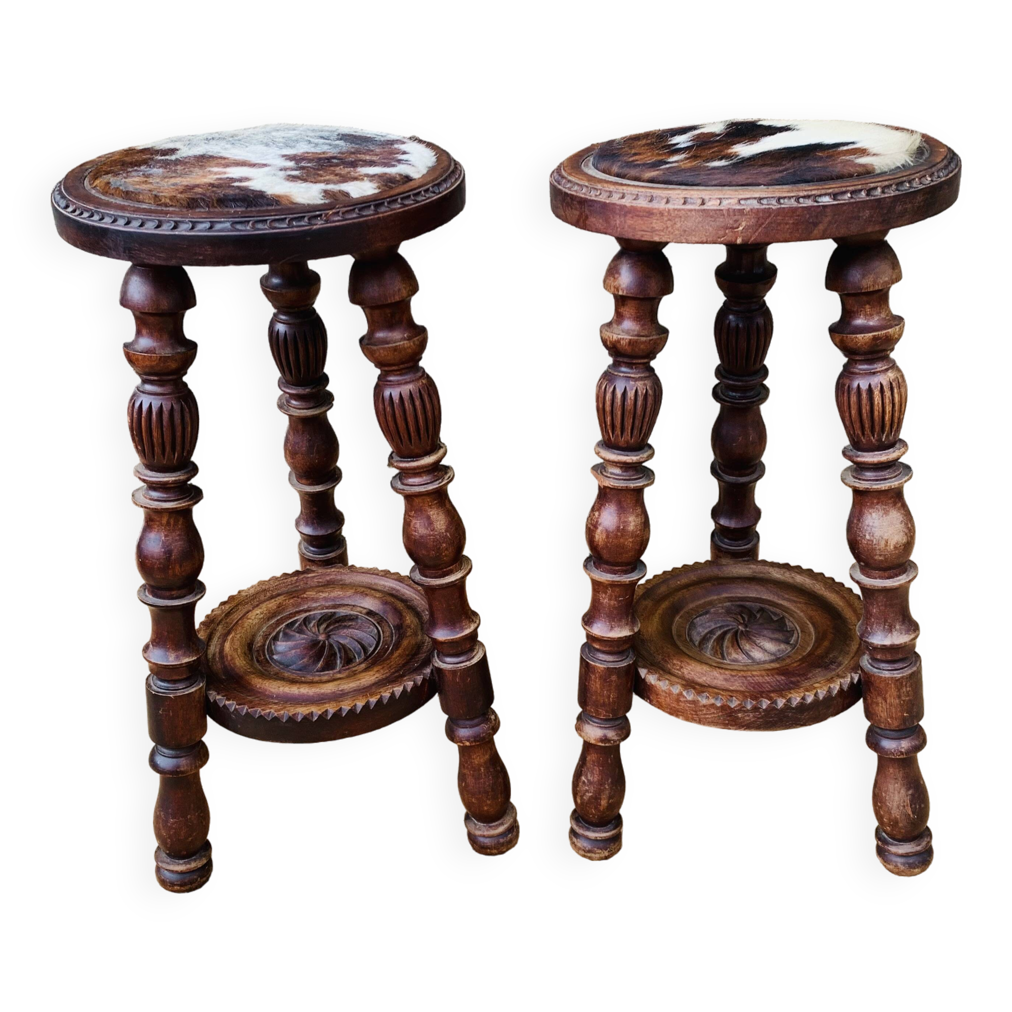 Pair of high stools