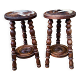 Pair of high stools
