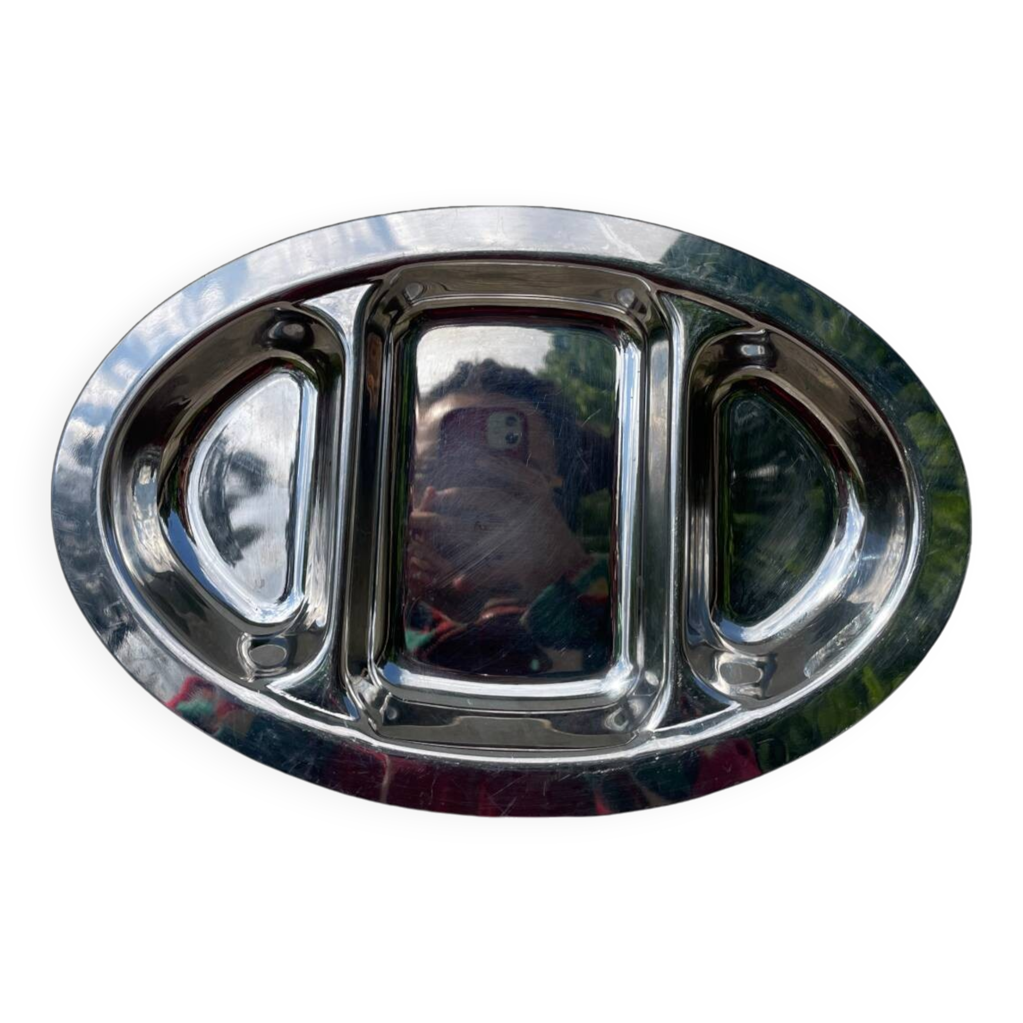 Plat compartimenté en inox Rémy Letang