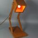 Lampe de table articulée bois vintage 50-60s 40x25x14 cm SB