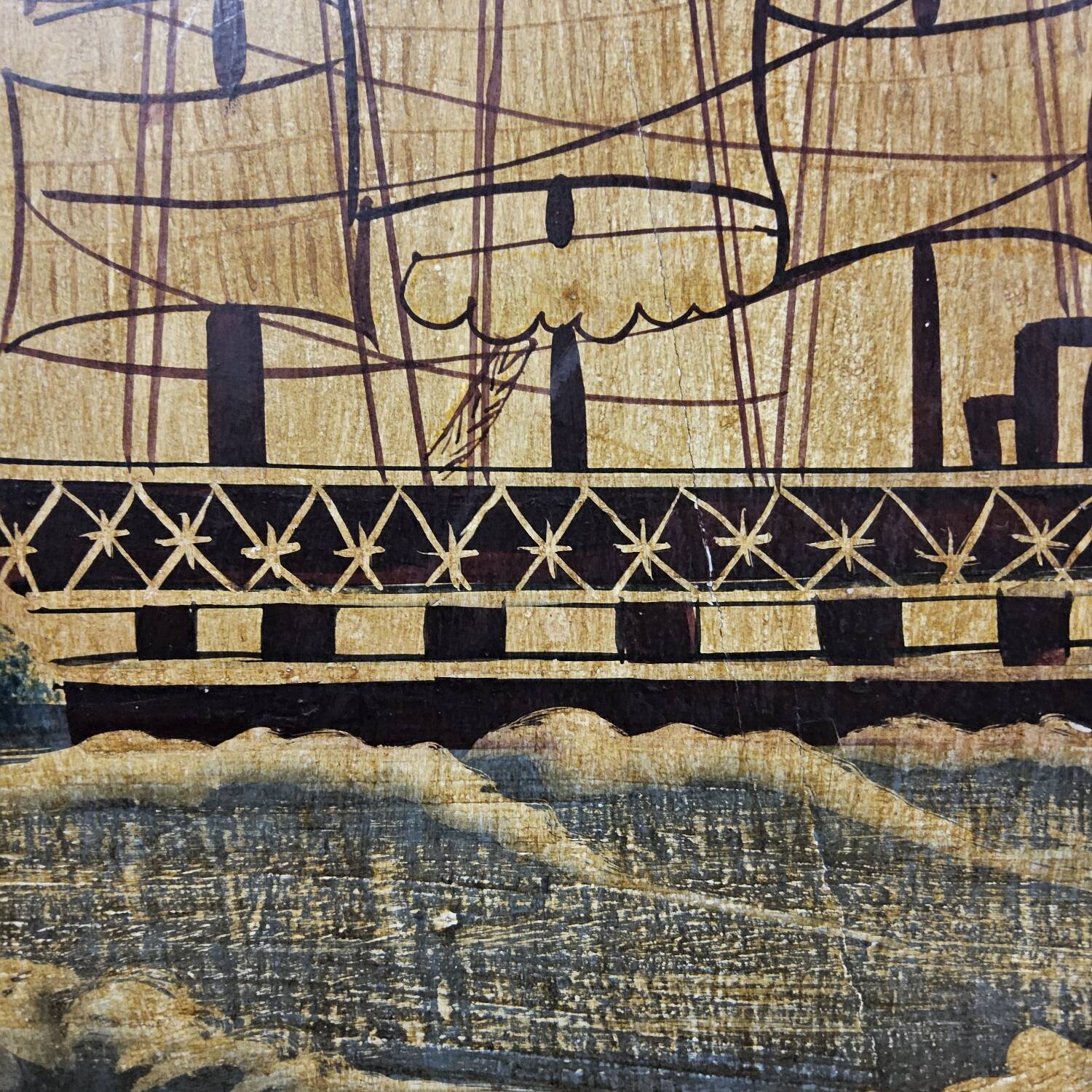 Vintage Indian wardrobe (nautical / ships) bohemian