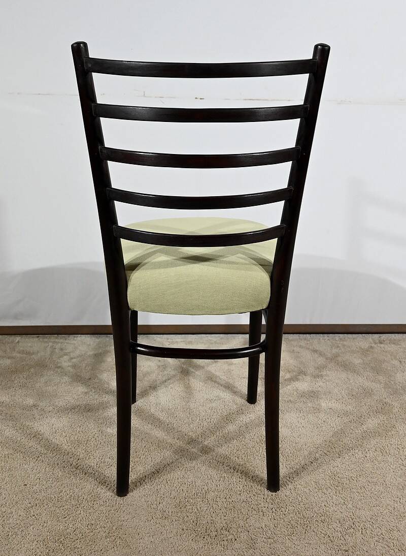 Suite of 4 Scandinavian Chairs in Stained Wood – 1960