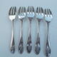Set of 5 silver-plated cake forks