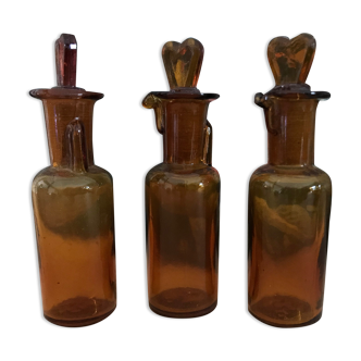 Set of 3 vials of apothecary