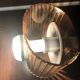 Set of 3 vintage wall lamps in smoked plexiglass, circa 1970's