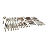 Silver-plated metal cutlery in Louis XV style