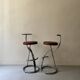 Bar stools in tubular chrome and tan leather, 1970s