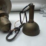 Lampe suspendue vintage en laiton lourd
