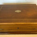 Service a poisson coffret en bois en bois d'acajou blond