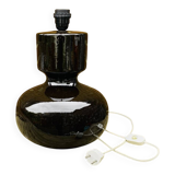 Large vintage lamp base in glazed brown ceramic