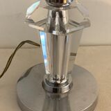 Hexagonal glass table lamp foot 1940 G. Humbert