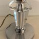 Pied de lampe de table en verre hexagonal 1940 G. Humbert