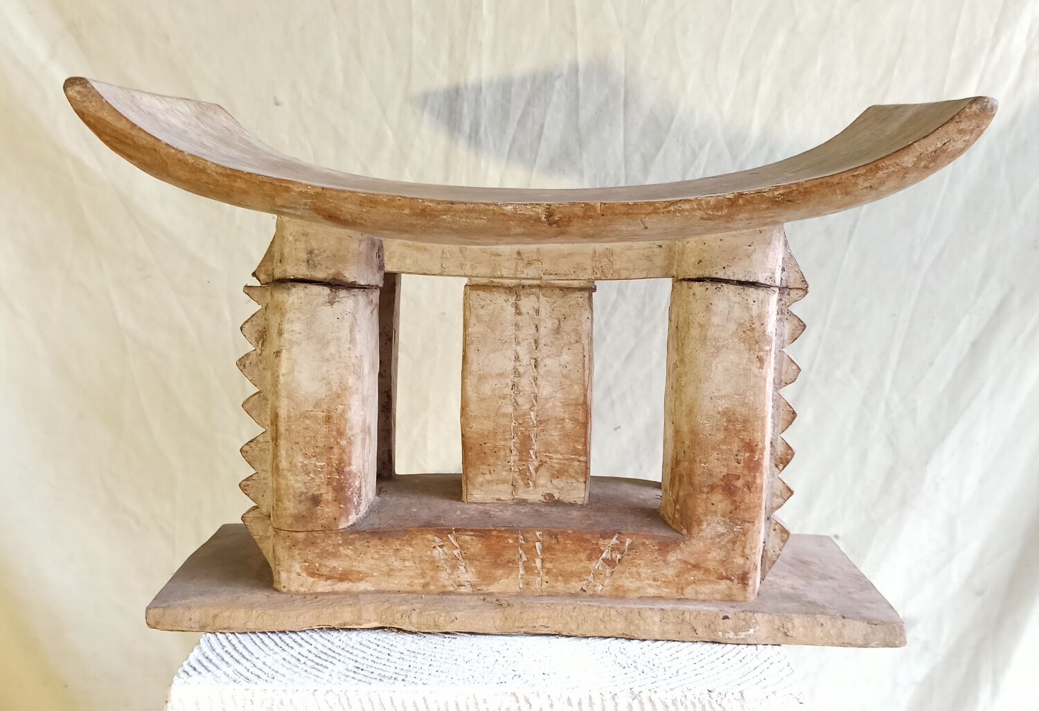 Antique wooden stool african art ashanti from ghana