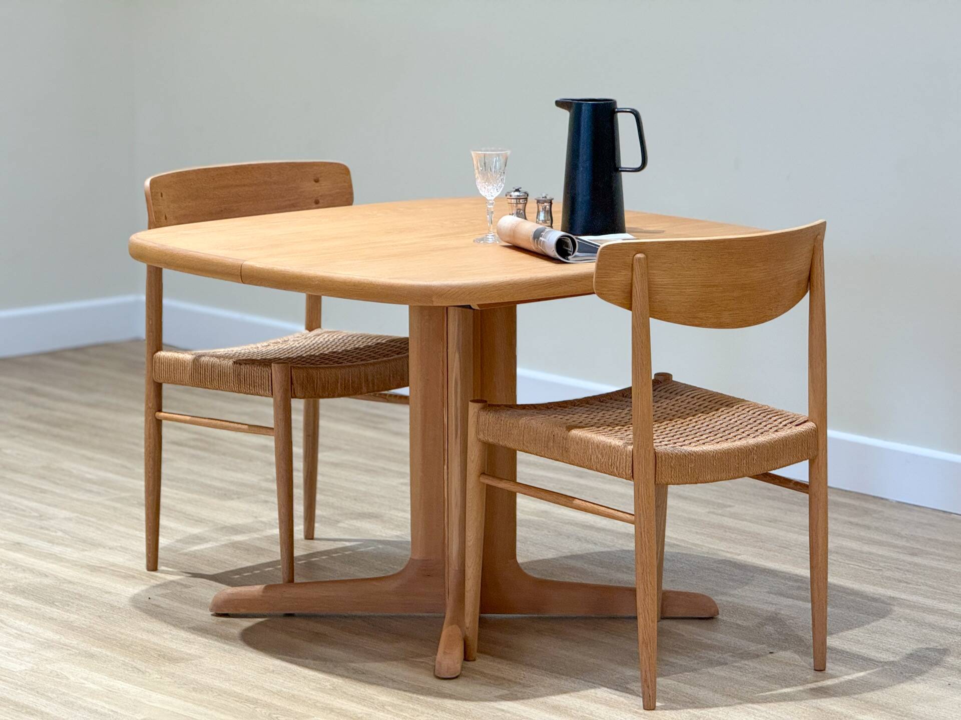 Danish Double Extending Oak Dining Table by Skovby, 1960s