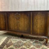 1950s English Chippendale Walnut Sideboard