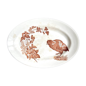 Plat ovale Longwy en terre de fer