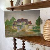 Canvas on landscape cardboard