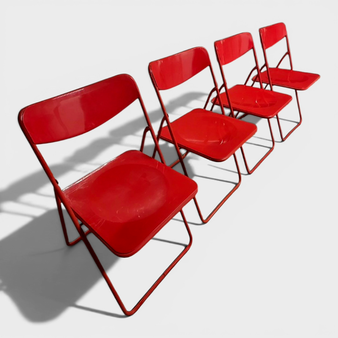 Lot de 4 chaises pliantes IKEA vintage – Circa 1970