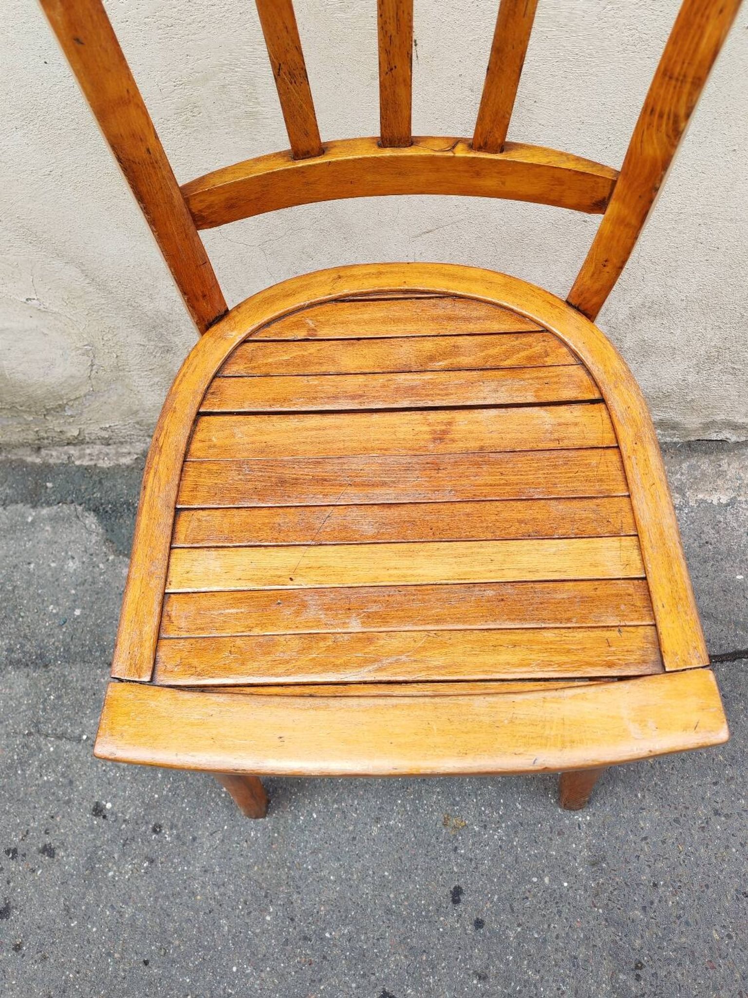 Vintage wooden bistro chair