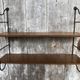 Old tomado modular wall shelf black metal + vintage wood