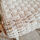 Vintage rattan bistro chairs white and metal