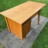 Vintage 1950s desk in light oak