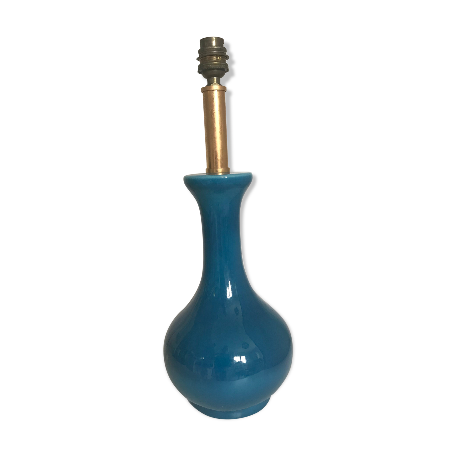 Vintage enamelled ceramic lamp