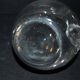 Antique acid-etched crystal carafe - 1900 rococo and foliage decor - 23cm