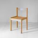 Set of four Italian oak dining chairs with Vienna straw seats, 1970s
