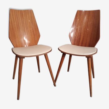 Pair of Max Bill Modernist Chairs for Baumann 1960