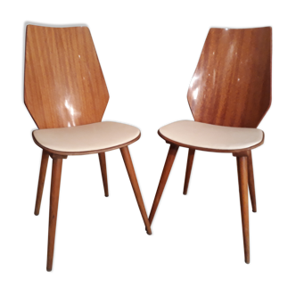 Pair of Max Bill Modernist Chairs for Baumann 1960