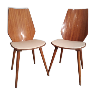 Paire de chaises modernistes Max Bill pour Baumann 1960