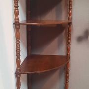 Corner wall shelf with 4 tiers