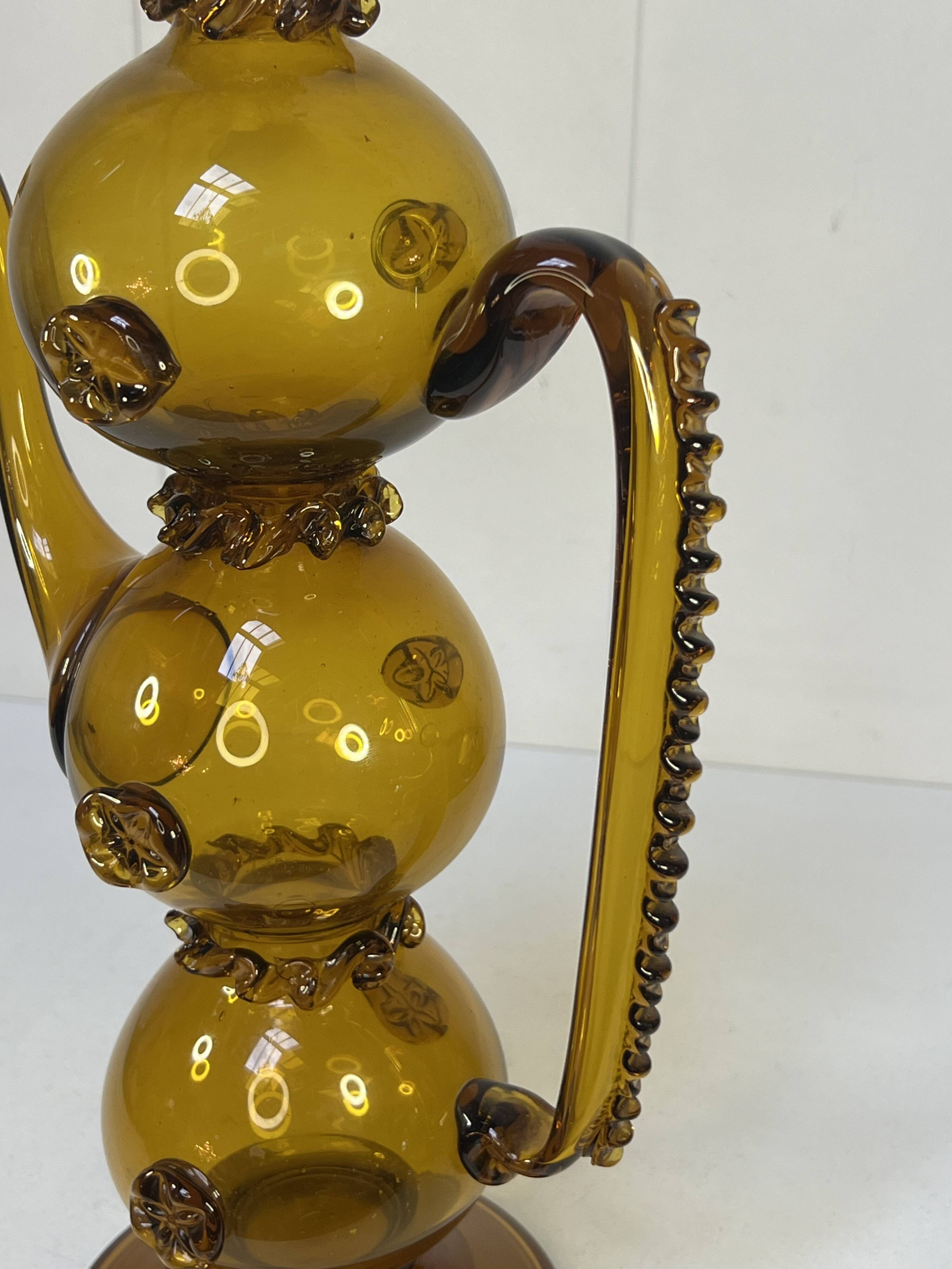 Large 20th century blown glass bottle