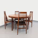 Set of 4 vintage Scandinavian style rosewood chairs from the 60s, by Ernst Martin Dettinger