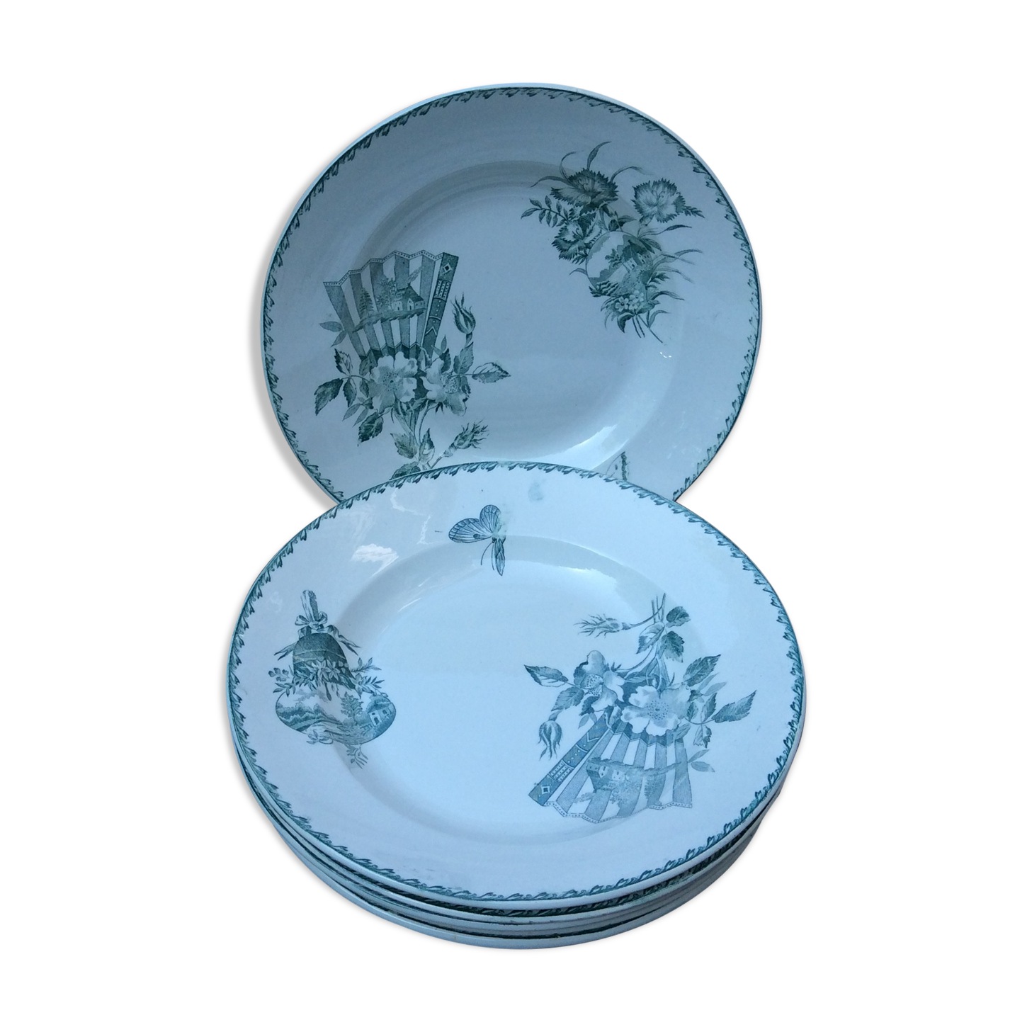 Series 6 tablespoons Plate Iron Earth