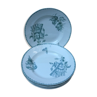 Series 6 tablespoons Plate Iron Earth