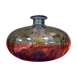 Pot-bellied crystal vase with bronze decorations, Art Nouveau period, circa 1900