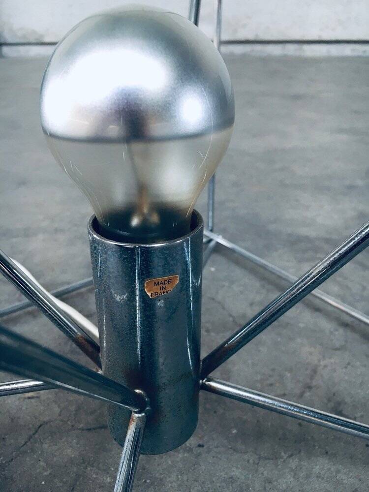 Cubist coffee table with lamp attributed to Max Sauze, France 1960s