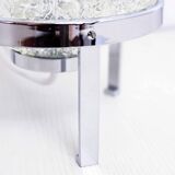 Lampe baladeuse en verre avec pied chromé