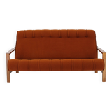 1970s Three Seater Beech Sofa, Czechoslovakia
