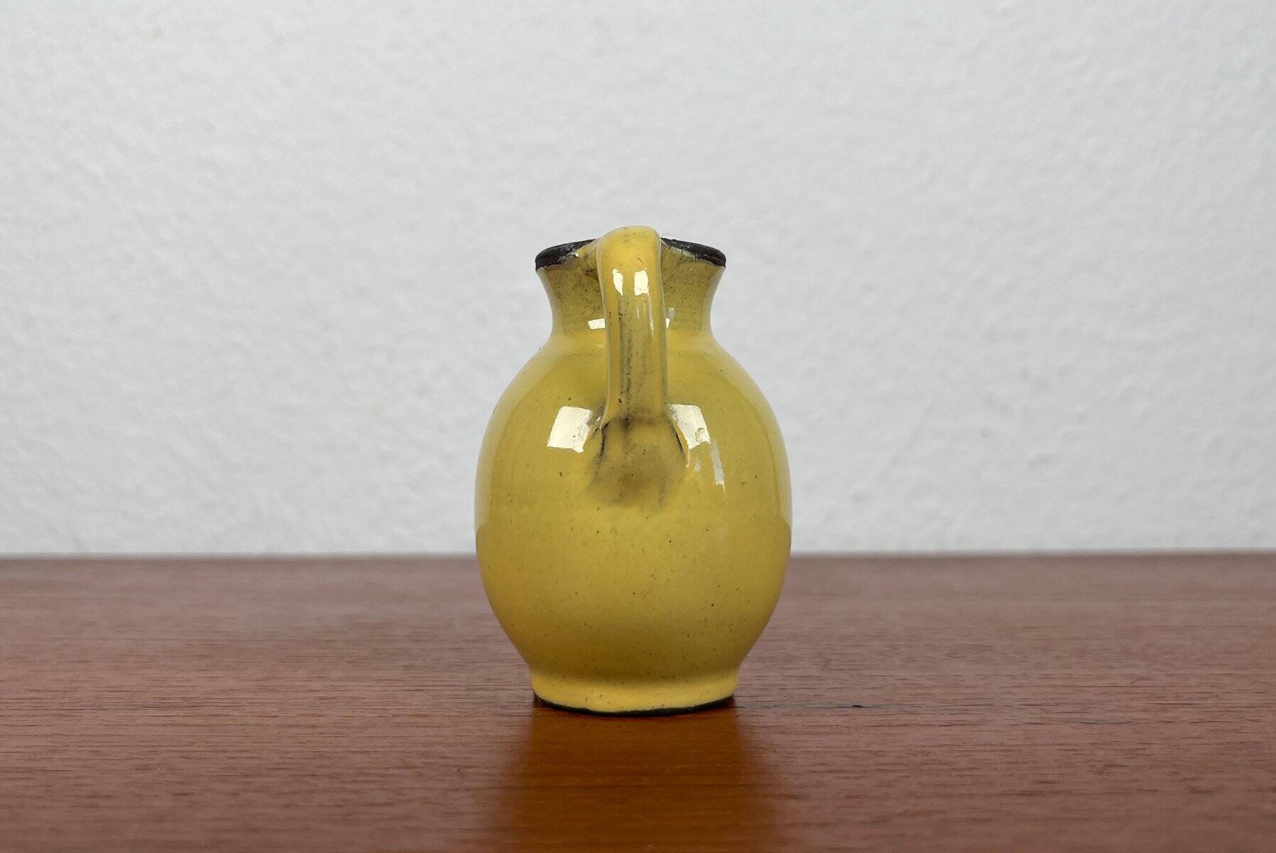 Petit vase carafe en poterie d'atelier du milieu du siècle de BKW Böttger Keramik Wandsbek, Hambourg, Allemagne, années 1960