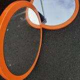 Orange 70's round mirrors