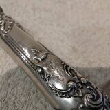 Fish serving fork with 950 silver handle, rococo cherub design
