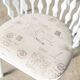 Matte white painted beech chair with upholstered seat in fabric 1970