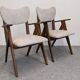 Pair of Scandinavian bridge armchairs in teak, Denmark circa 1950.